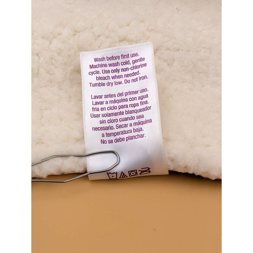 Baby Lamb Lovey Security Blanket White Sherpa Satin Nursery - Picture 9 of 10